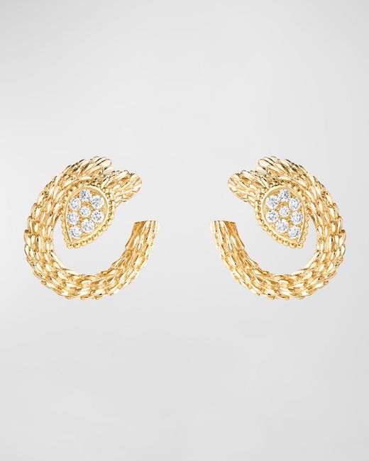 Boucheron Gold Serpent Hoop Earrings