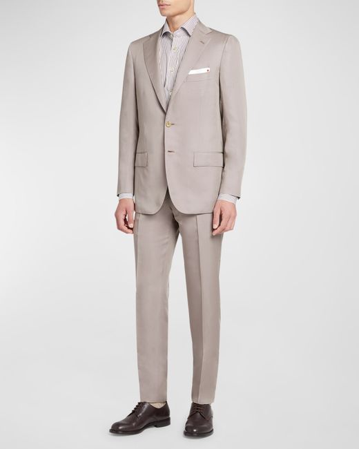 Kiton Solid Lyocell Suit