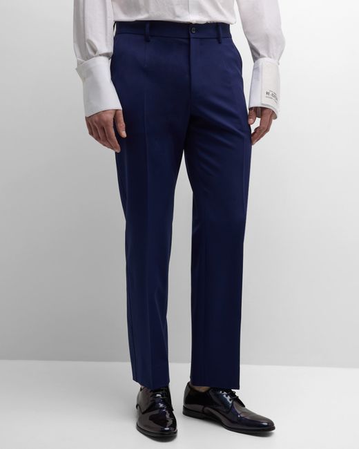 Dolce & Gabbana Retro Stretch Wool Tuxedo Pants