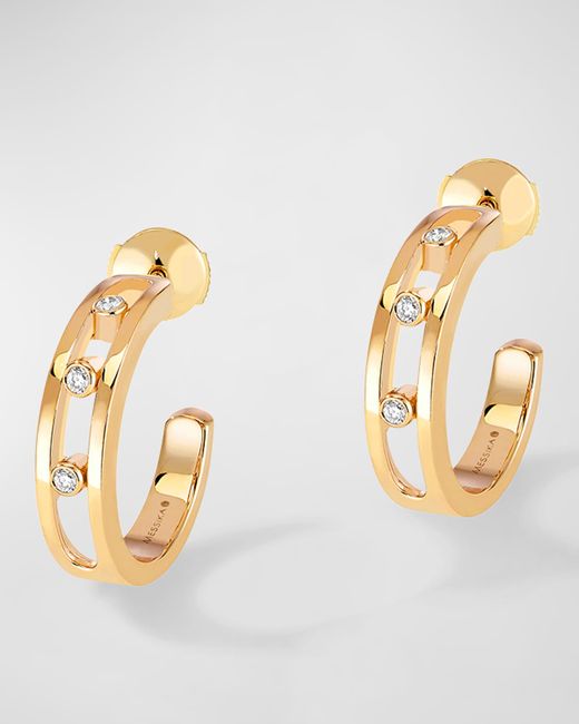 Messika 18K Gold Move Hoop Diamond Earrings