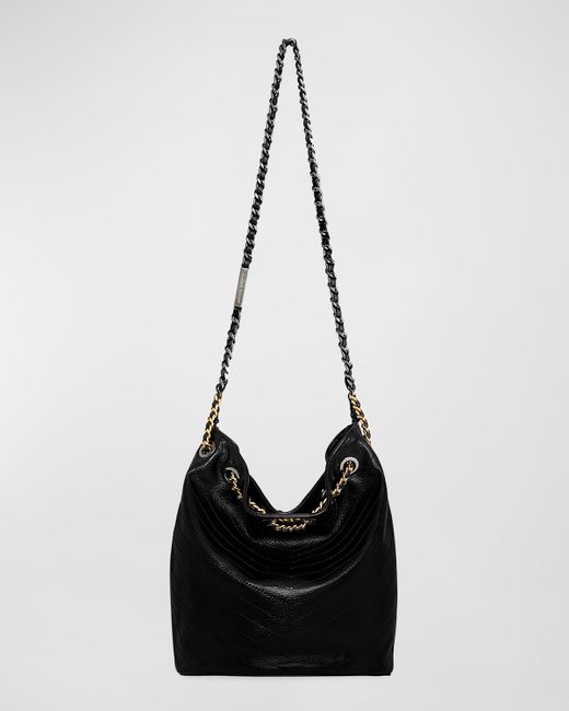 Rebecca Minkoff Quilted Two-Tone Chain Bucket Bag