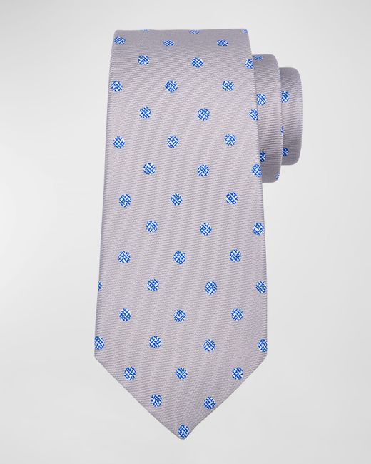 Kiton Silk Polka Dot-Print Tie