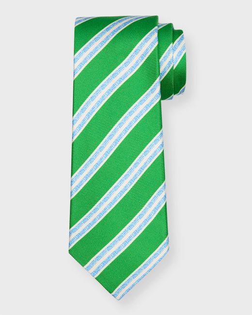 Kiton Double-Stripe Silk Tie