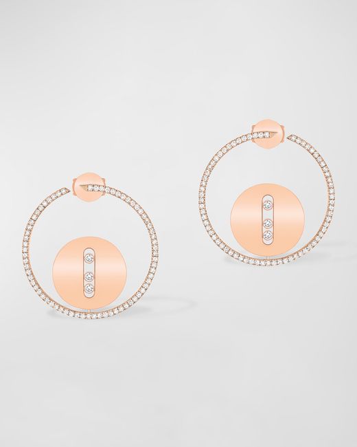 Messika Lucky Move 18K Rose Gold Hoop Earrings