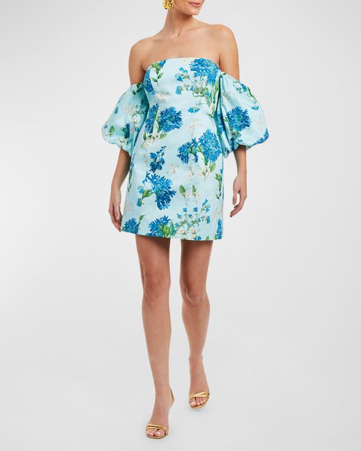 Mestiza New York Arlowe Floral-Print Off-Shoulder Mini Dress