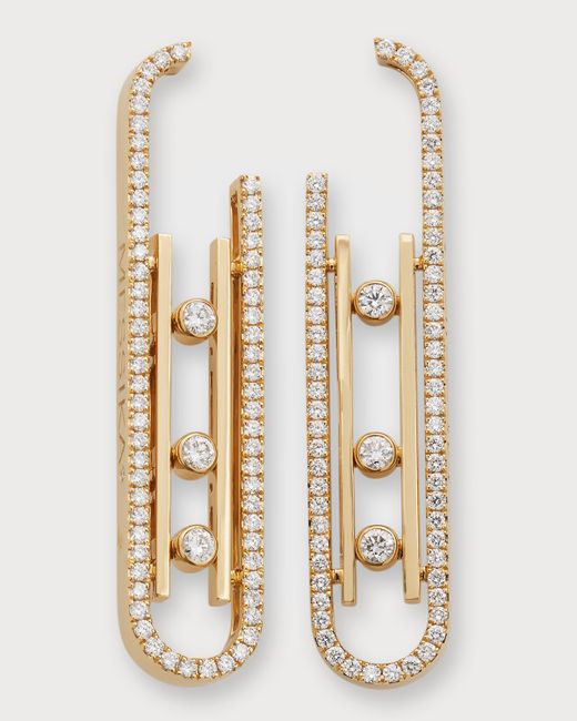Messika Move 10th 18k Gold Diamond Earrings