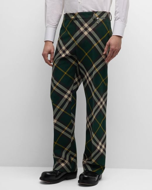 Burberry IP Check Wool Suit Pants