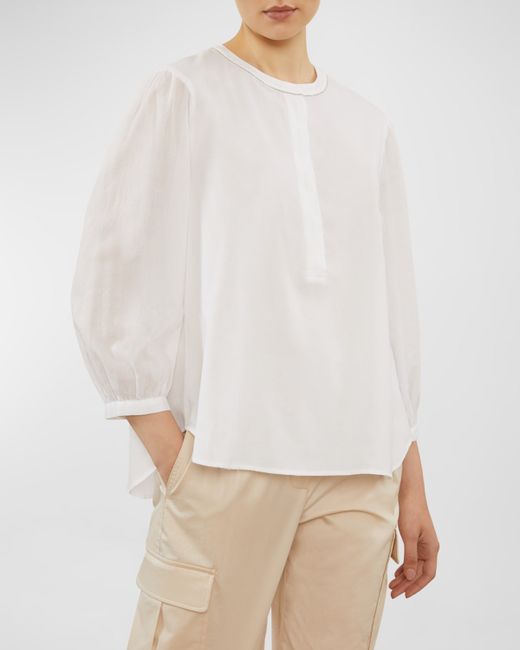 Peserico Chain-Embellished Cotton Shirt