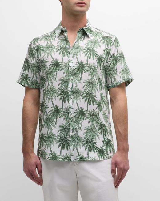 Onia Jack Air Jungle Palms Printed Short-Sleeve Shirt