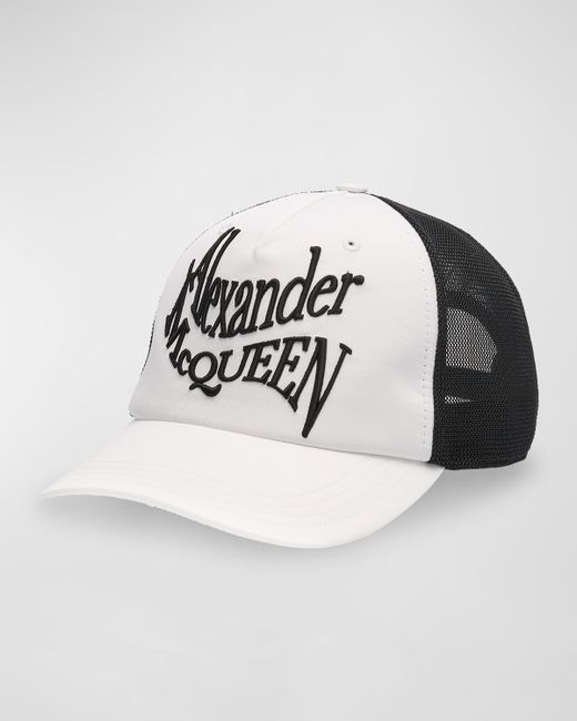 Alexander McQueen Warped Logo Trucker Hat