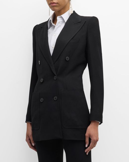 Dries Van Noten Bymee Tailored Wool-Blend Blazer Jacket