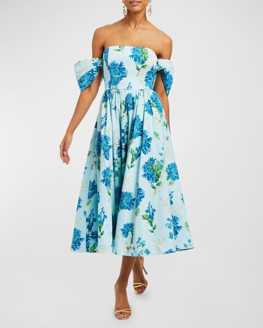 Mestiza New York Odette Floral-Print Convertible Midi Dress