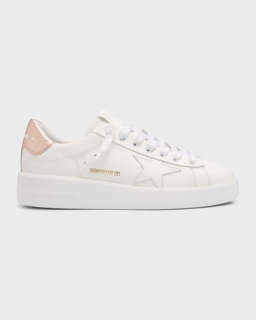 Golden Goose Purestar Mixed Leather Low-Top Sneakers