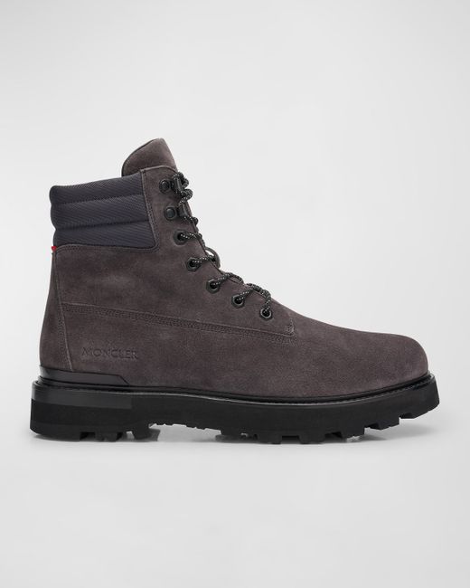 Moncler Peka Leather Lace-Up Hiking Boots