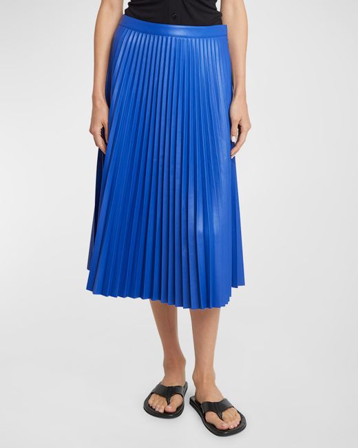 Proenza Schouler White Label Daphne Pleated Faux-Leather Midi Skirt