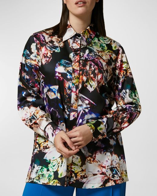 Marina Rinaldi Plus Eccelso Crystal-Print Shirt