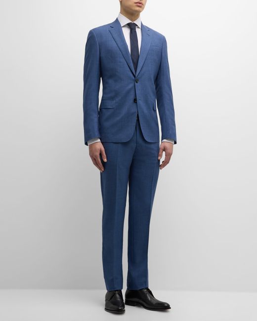 Giorgio Armani Micro-Pattern Wool Suit