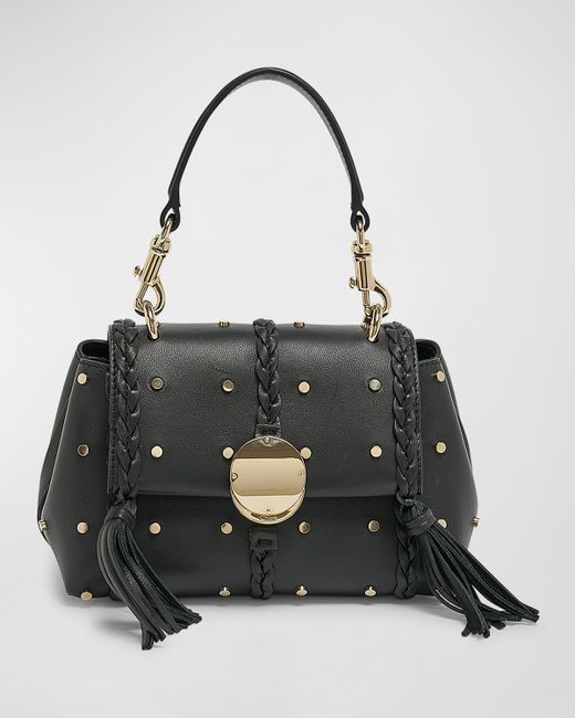 Chloé Penelope Mini Top-Handle Bag Studded Leather