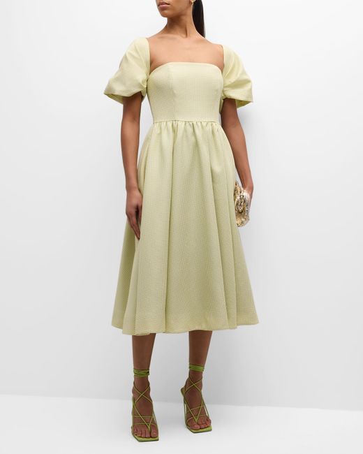 Mestiza New York Odette Off-Shoulder Jacquard Midi Dress