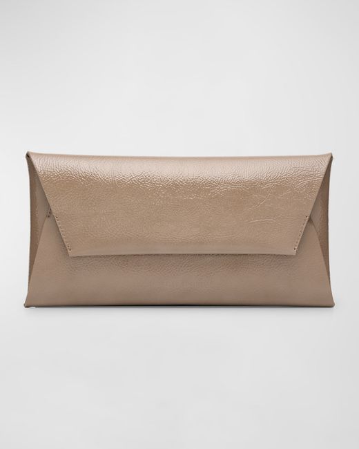 Brunello Cucinelli Envelope Patent Leather Clutch Bag