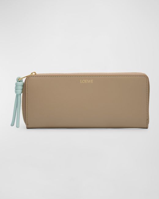 Loewe Knot Zip Leather Continential Wallet