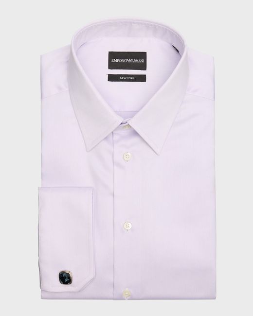 Emporio Armani Cotton-Stretch French Cuff Dress Shirt