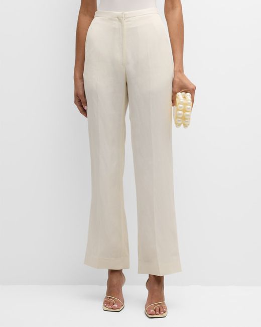 Gia Studios Straight Broadcloth Trousers