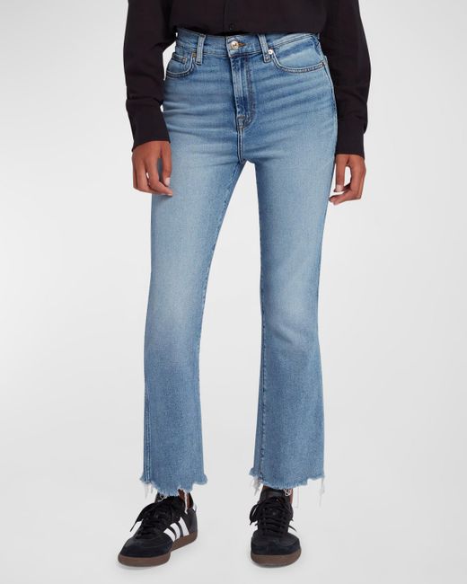 7 For All Mankind High-Rise Slim Kick Jeans