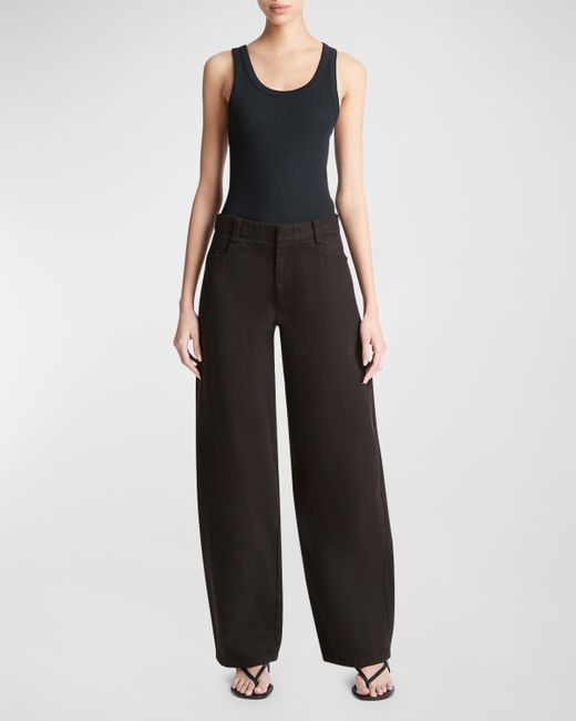 Vince Washed Twill Wide-Leg Pants