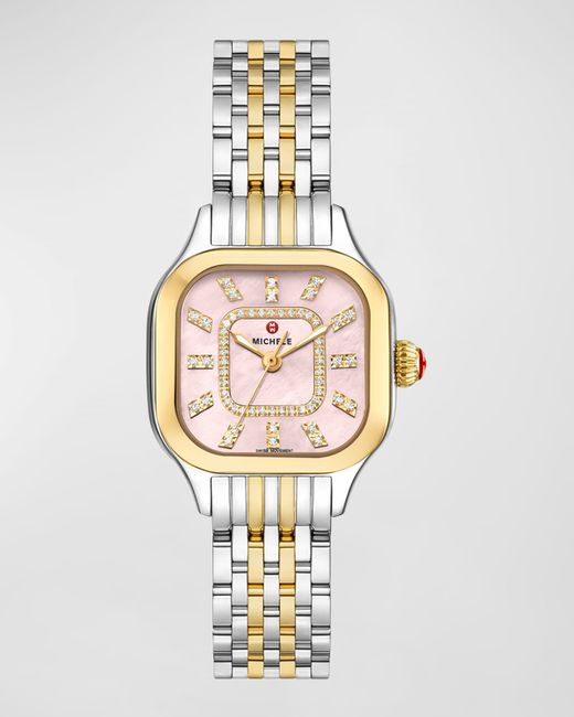 Michele Meggie Diamond Dial and Mother-of-Pearl Watch