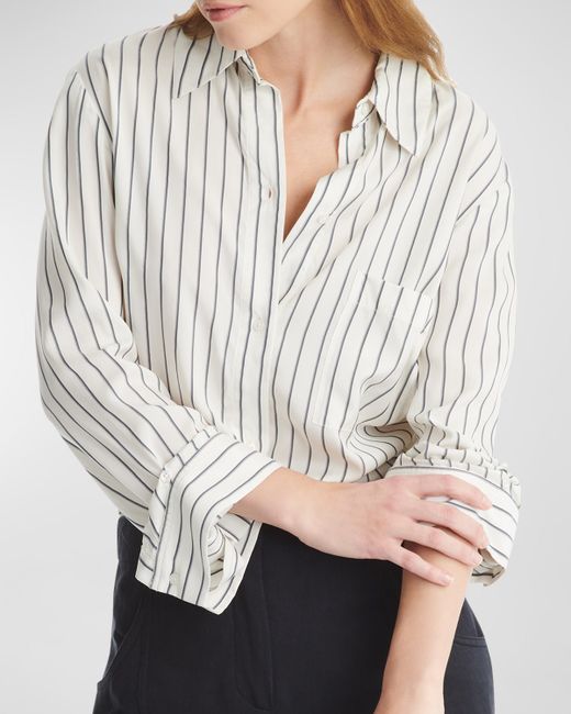 Twp New Morning After Striped Silk Shirt