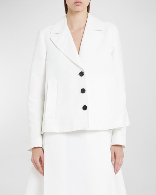 Marni Short Trench Coat with Inverted Pleat