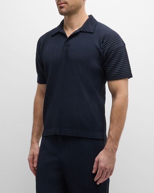 Homme Pliss Issey Miyake Pleated Polo Shirt
