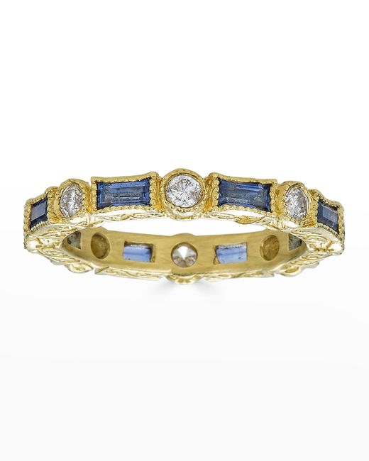 Tanya Farah Diamond and Sapphire Eternity Ring