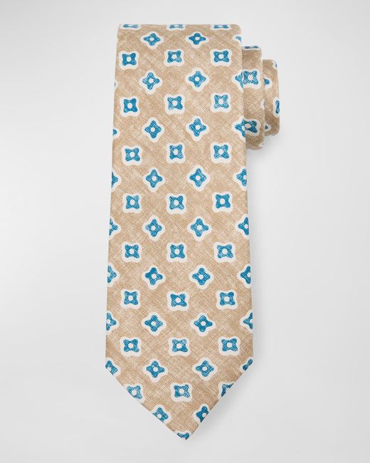 Kiton Silk Abstract-Print Tie
