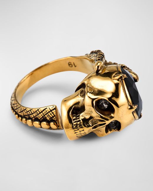 Alexander McQueen Crystal Victorian Skull Ring