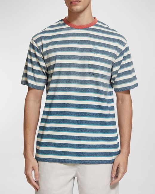 Scotch & Soda Yarn-Dyed Stripe Pocket T-Shirt