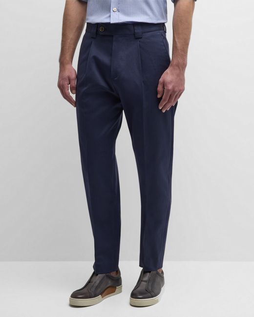 Paul Smith Cotton Pleated Trousers