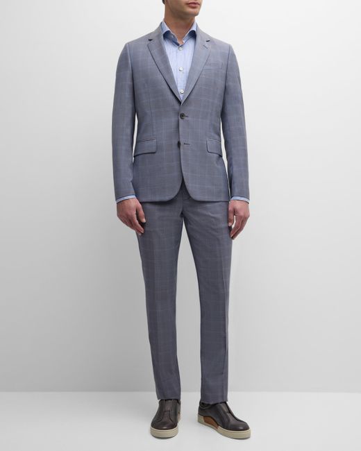 Paul Smith Windowpane Check Two-Piece Suit