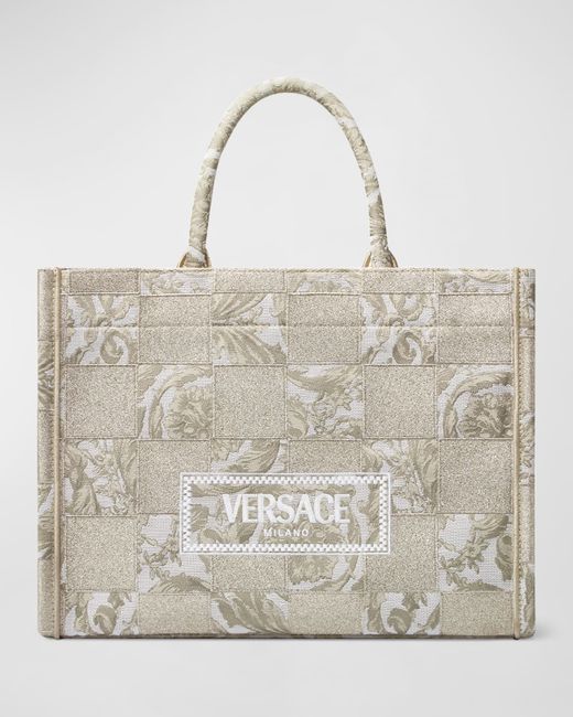Versace La Medusa Large Patchwork Barocco Tote Bag