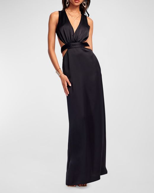 Ramy Brook Milan Open-Back Empire Gown