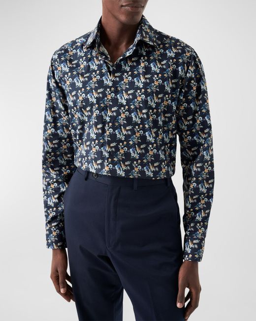 Eton Modern Fit Floral-Print Sport Shirt