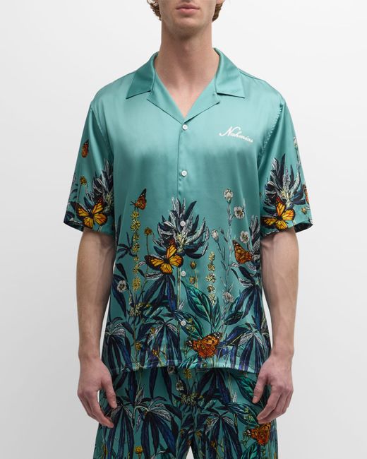 Nahmias Botanical Silk Camp Shirt