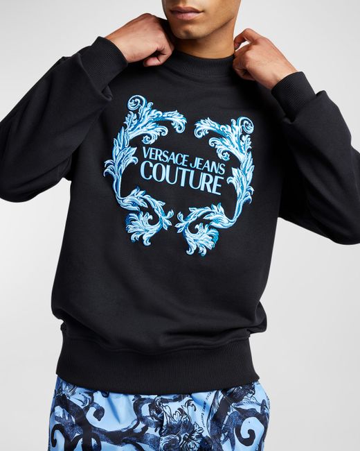 Versace Jeans Couture Embroidered Baroque Logo Sweatshirt