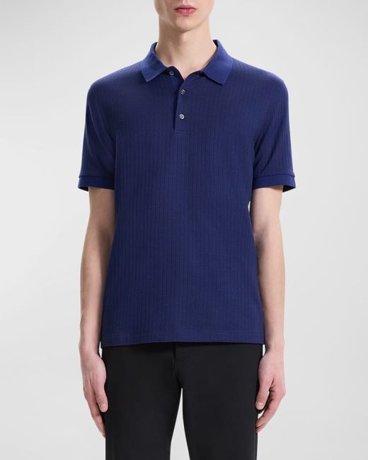Theory Geo Short-Sleeve Zelig Jacquard Polo Shirt