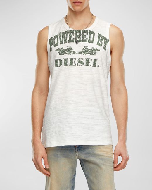 Diesel T Hoppy Stretch Cotton Logo-Print Tank Top