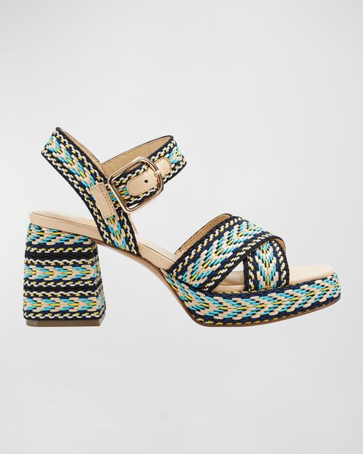 Marc Fisher LTD Woven Textile Ankle-Strap Sandals