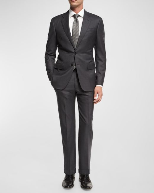 Giorgio Armani Mnes Basic Wool Two-Piece Suit