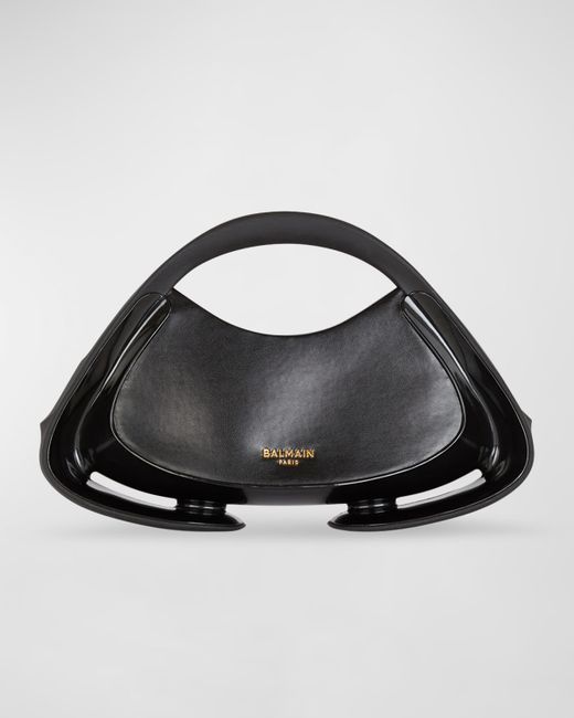 Balmain Jolie Madame Medium Top-Handle Bag Smooth Polyurethane