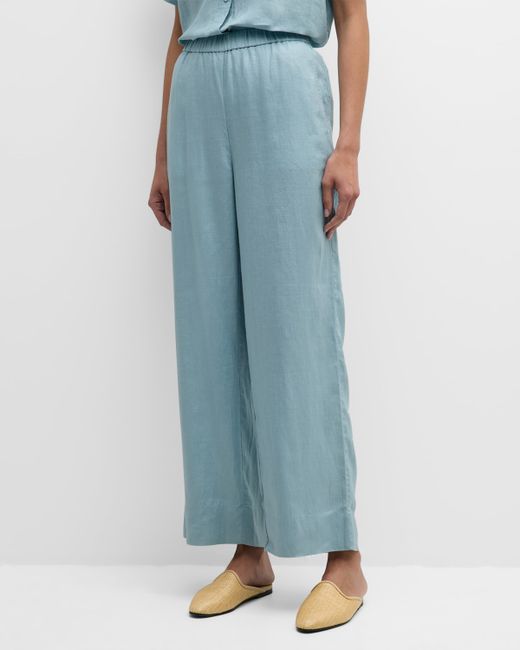 Eileen Fisher Petite Straight-Leg Organic Linen Pants